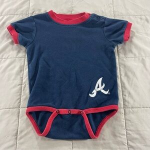 Genuine Merchandise Kid Athlete Onesie 12M Atlanta Braves Navy MLB